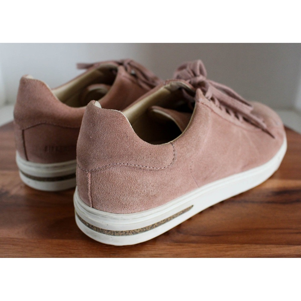 Birkenstock Bend Low Sneakers 41 N / W 10 / M 8 Pink Suede Lace Up Casual Shoes - Picture 5 of 9